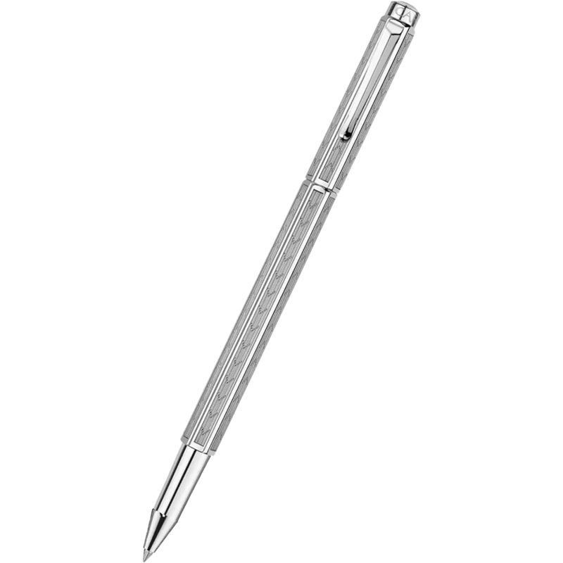Caran d Ache Ecridor Rollerball Pen – Chevron – Rhodium Trim