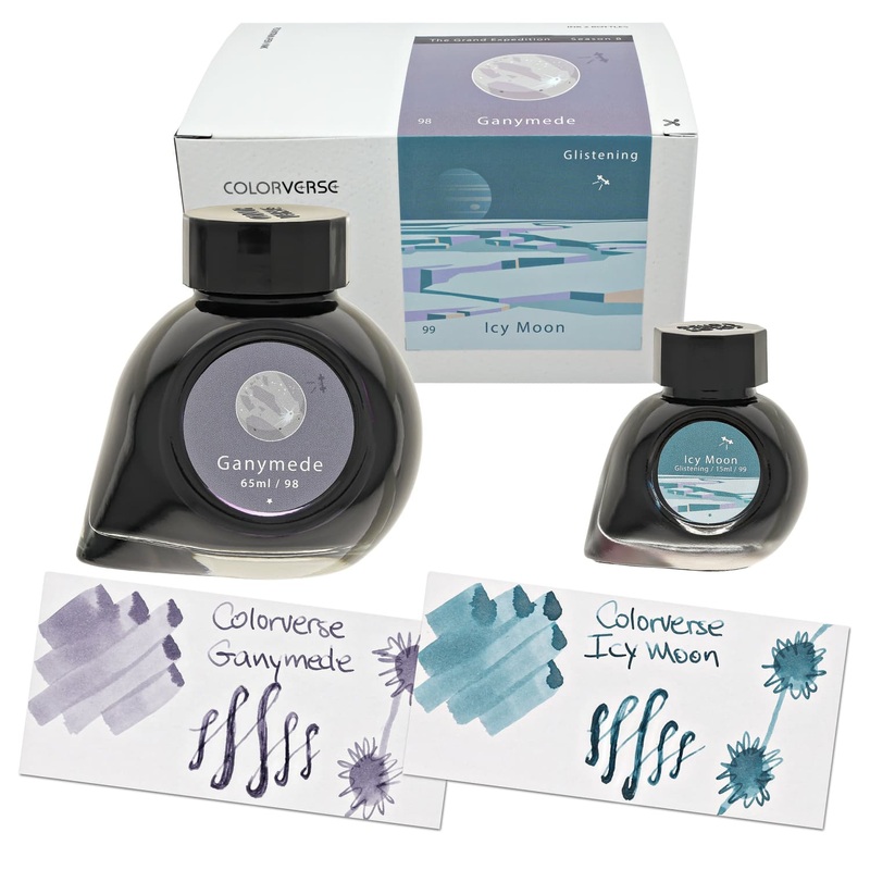 Colorverse Season 8 The Grand Expedition Bottled Ink in Ganymede & Icy Moon Glistening – Set of 2 (65ml+15ml)