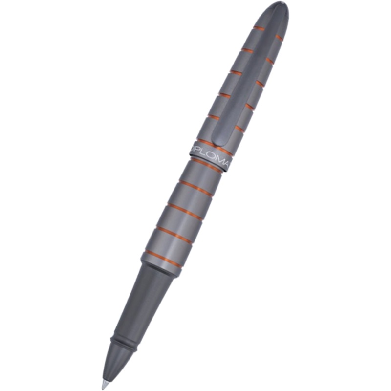 Diplomat Elox Ring Rollerball Pen – Grey/Orange