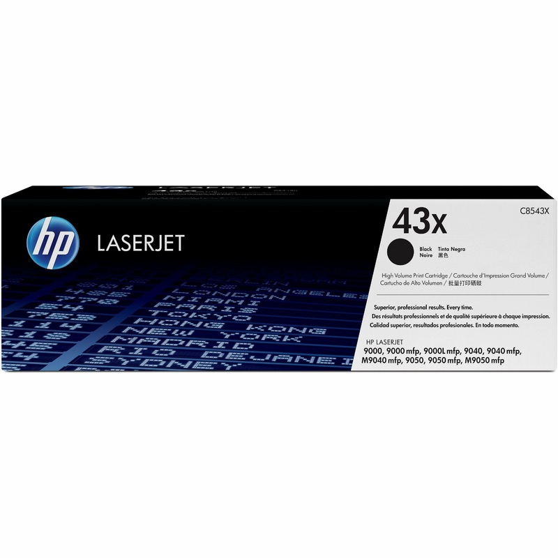 HP 43X (C8543X) Original Laser Toner Cartridge – Single Pack – Black – 1 Each – 30000 Pages