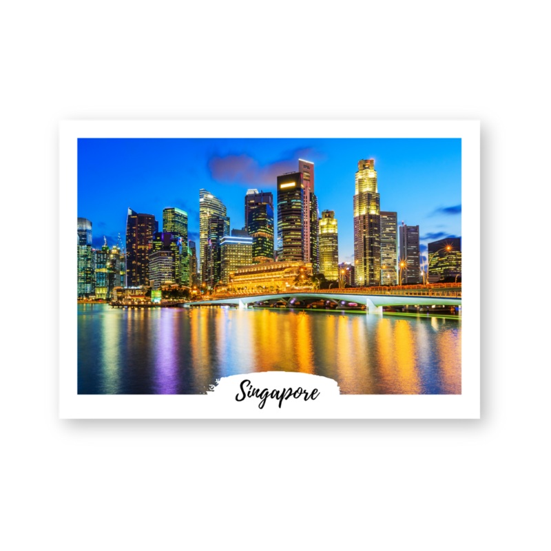 Postcard – City view, night reflection