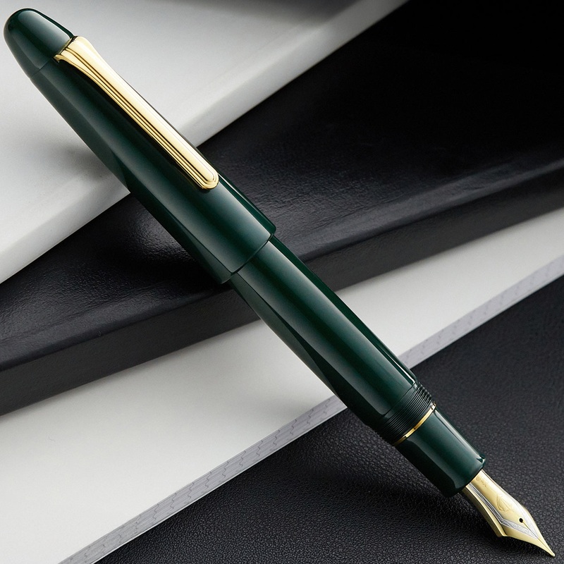 Sailor 1911 King of Pens Color Urushi Ebonite Fountain Pen – Pine Green Medium