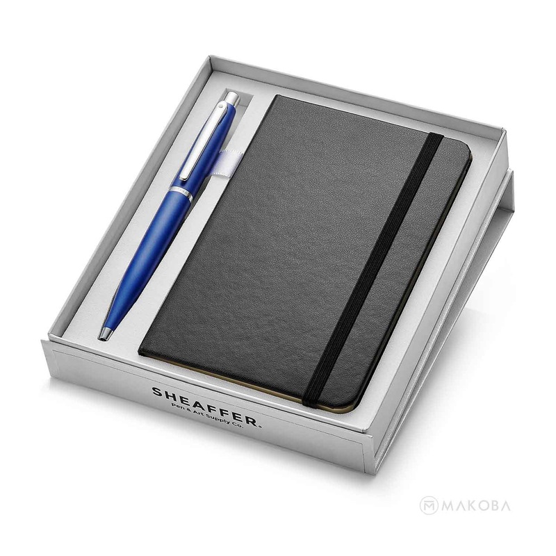 Sheaffer Gift Set – VFM Blue Ball Pen with A6 Black Notebook