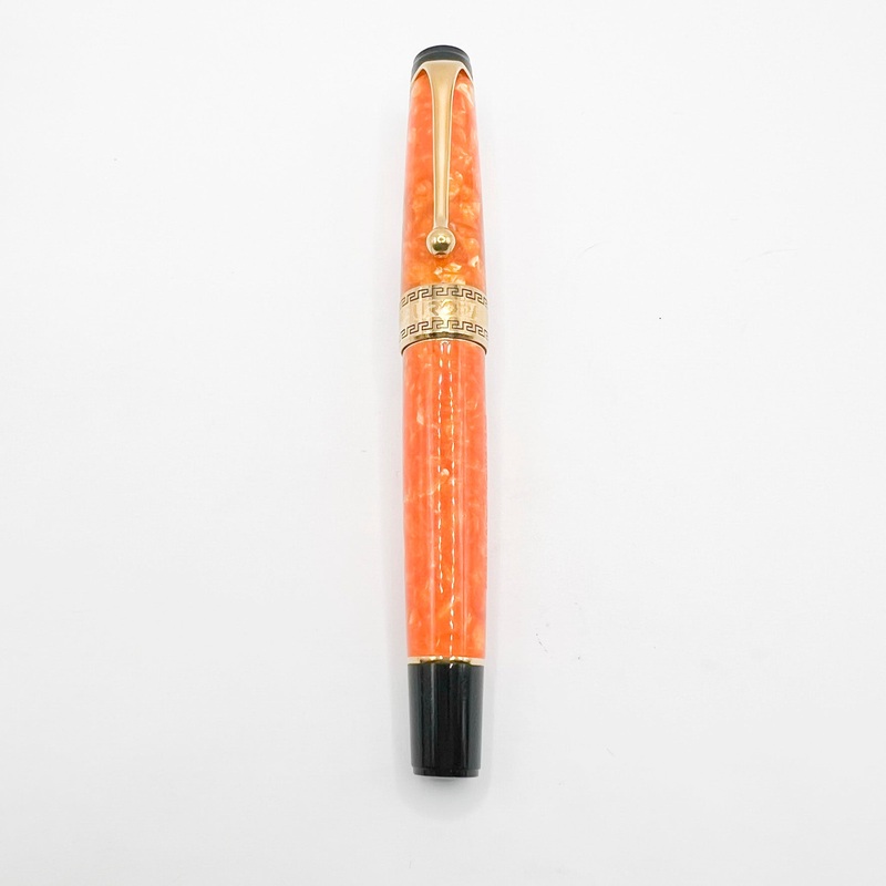 Aurora Optima Marbled Orange Auroloide Rollerball