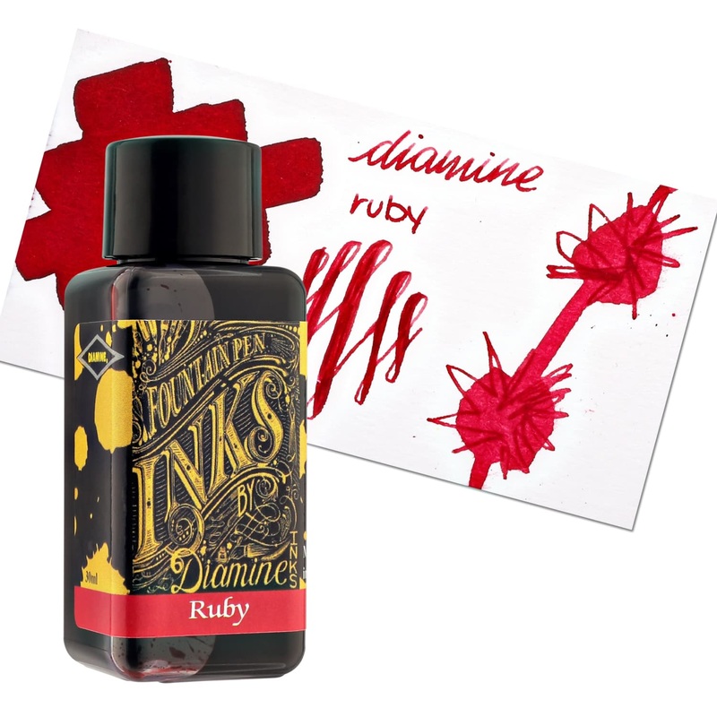 Diamine Bottled Ink in Ruby Red 80ml