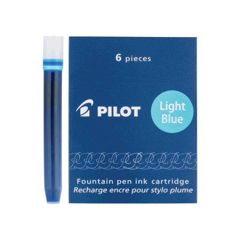 Pilot Ink Cartridges in Light Blue (Pack of 6)