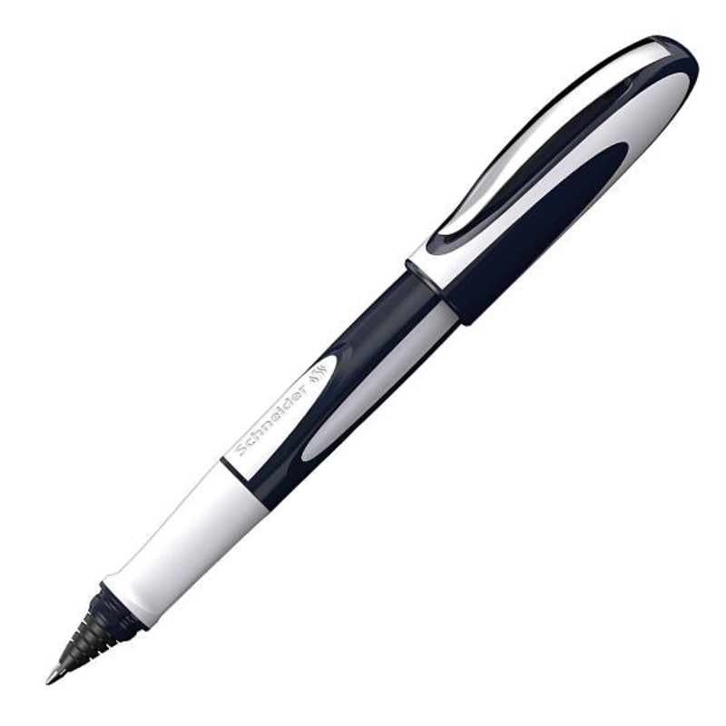 Schneider Ray Cartridge Filled Rollerball Pen, Dark Blue & Light Grey