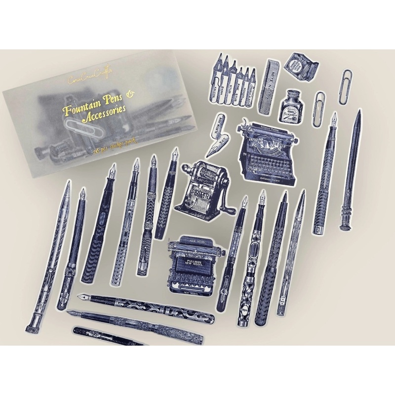 CoraCreaCrafts – Fountain Pens Clear Stickers