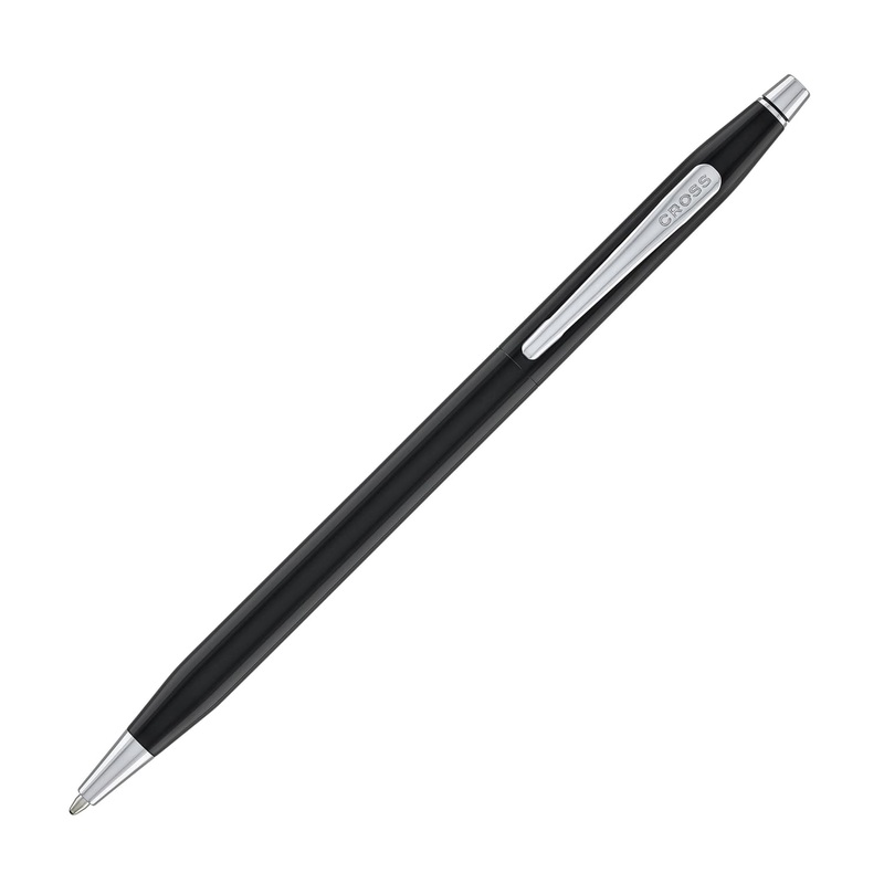 Cross Classic Century Ballpoint Pen in Black Lacquer with Chrome Trim