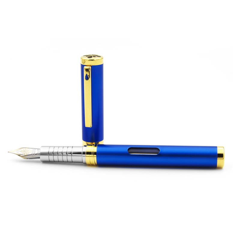 Diplomat Nexus Fountain Pen, Blue & Gold, 14k Nib Fine