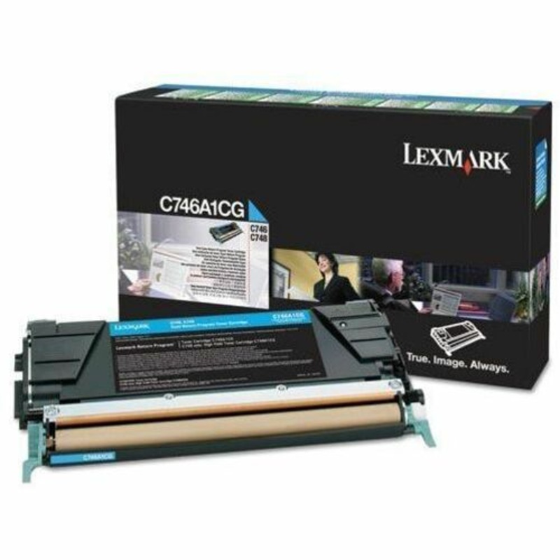 Lexmark Original Standard Yield Laser Toner Cartridge – Cyan – 1 Each – 7000 Pages