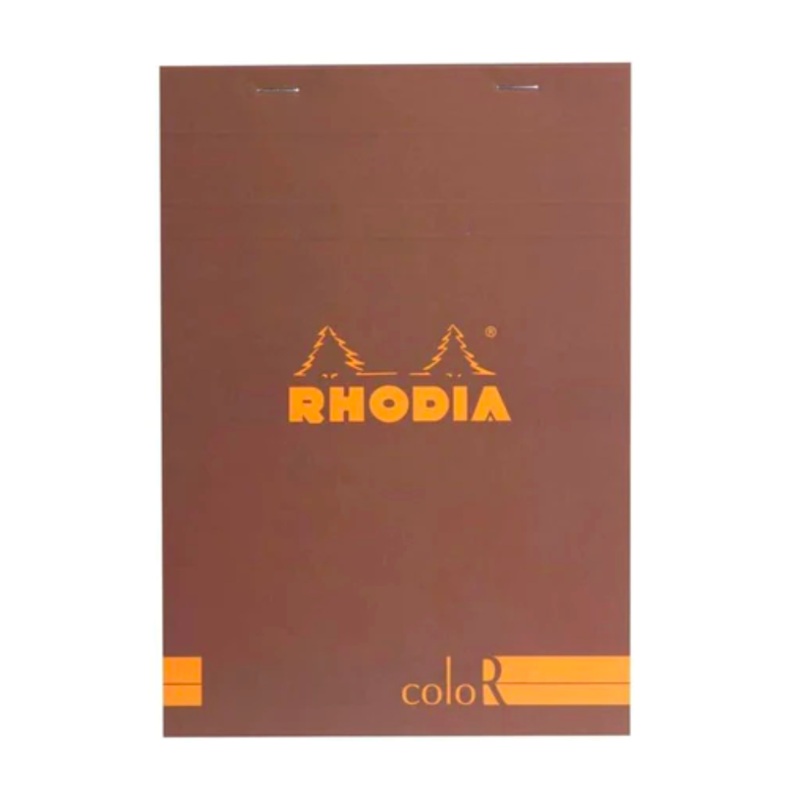 Rhodia #16 ColorR Head Staplebound Lined A5 Notepad – Chocolate (Discontinued)
