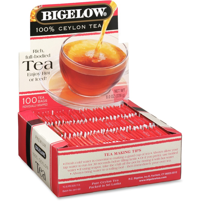 Bigelow 100% Ceylon Black Tea Bag – Black Tea – 100 / Box