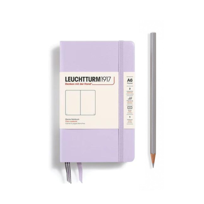 Leuchtturm1917 A6 Pocket Hardcover Notebook – Plain / Lilac