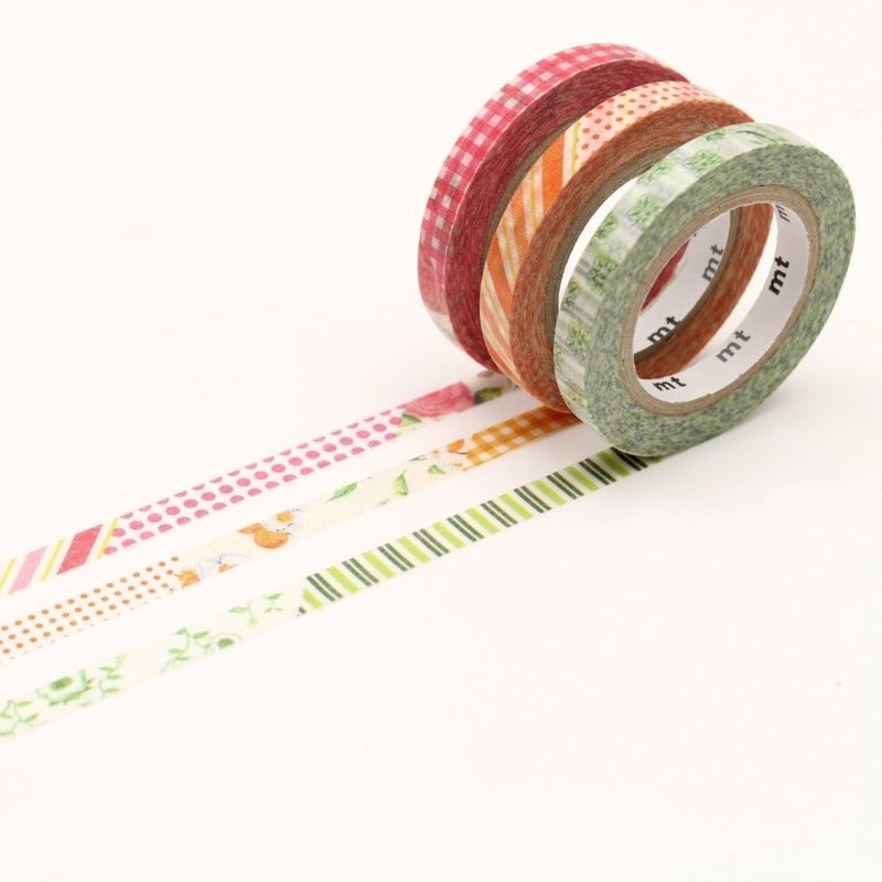 MT Slim 6mm Washi Tape Set Deco D