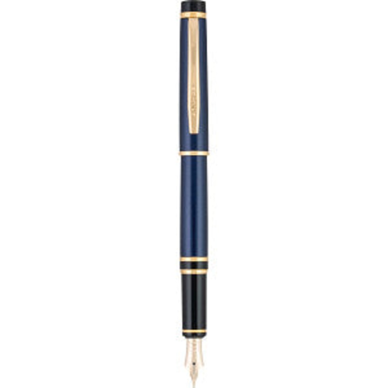 Pilot Grance Navy Blue with Gold Trim Fountain Fine