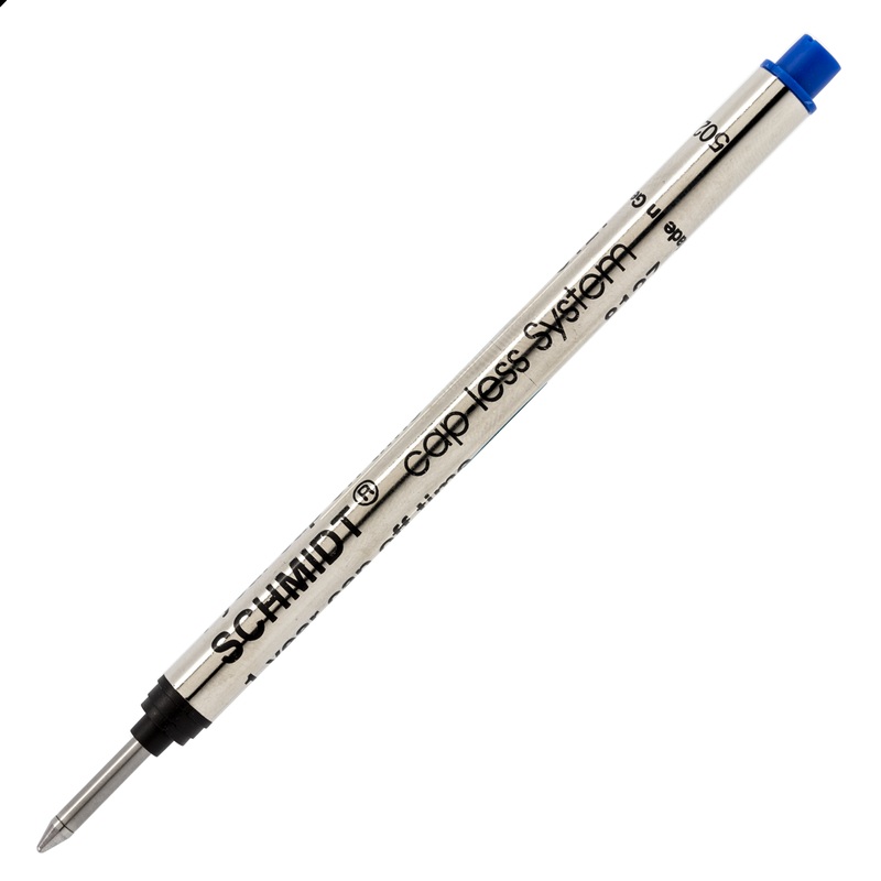 Schmidt 81284 Long Capless System Rollerball Refill- Blue