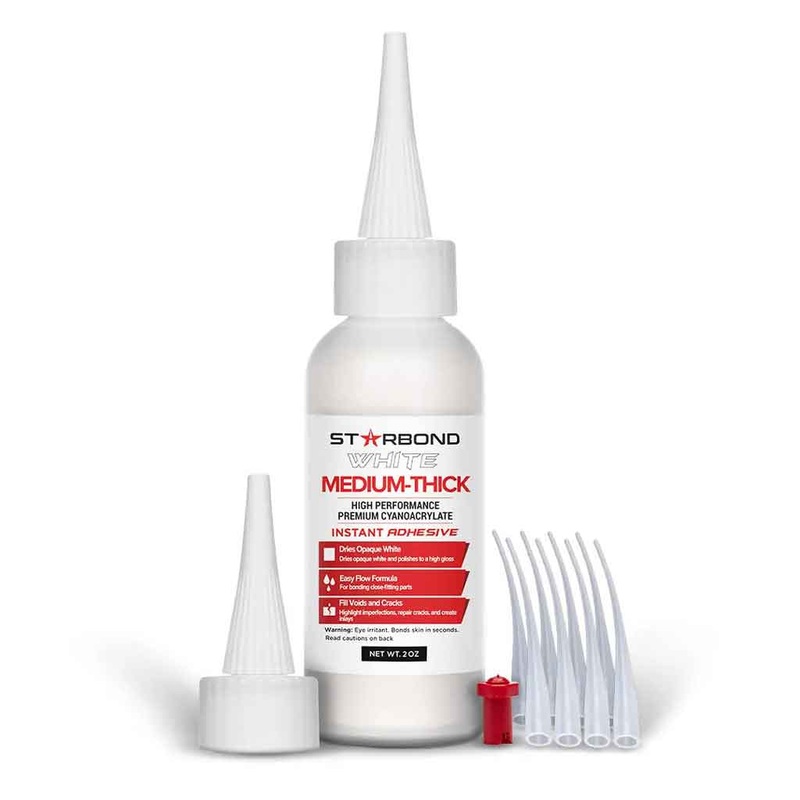Starbond White Medium-Thick CA Glue 2 oz.