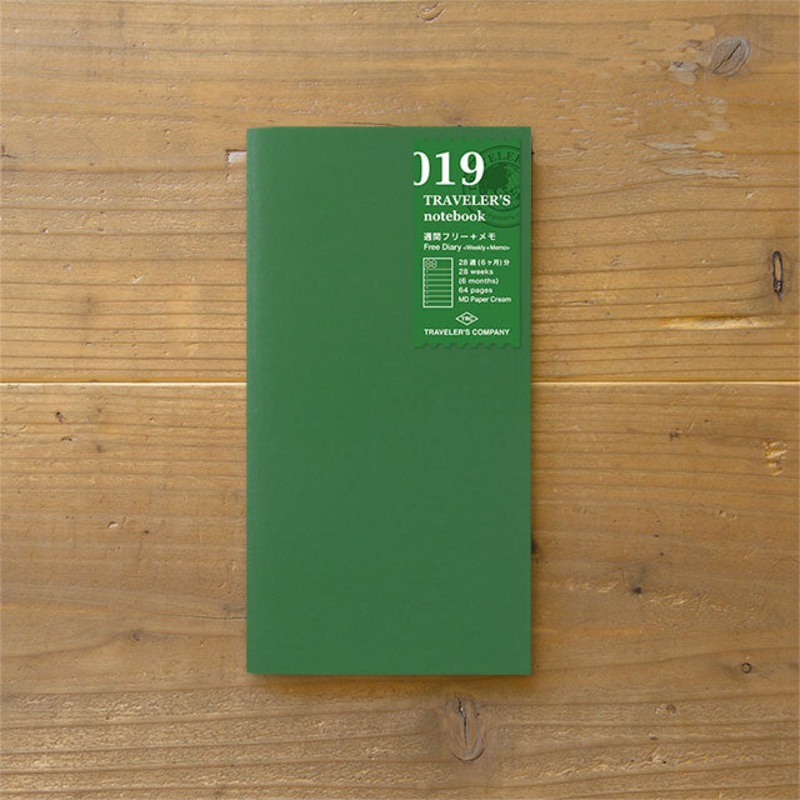TRAVELER’S notebook Refill 019 (Regular Size) – Weekly Diary + Memo