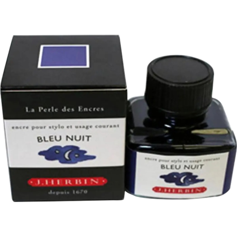 J. Herbin 30ml Fountain Pen Bleu Nuit Bottled Ink