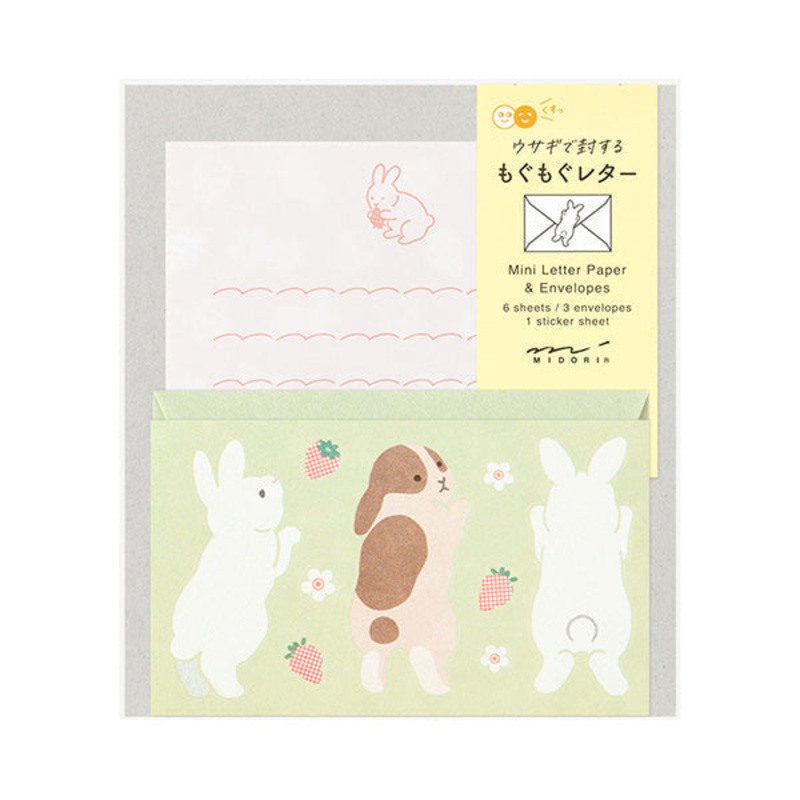 Midori Mini Letter Set – Hungry Rabbit