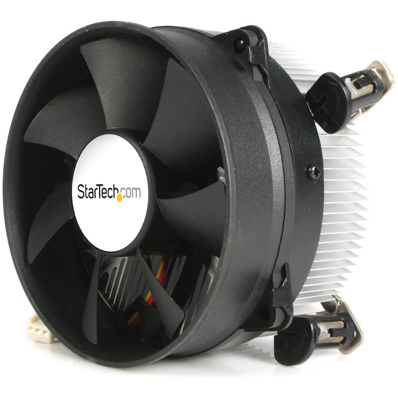 StarTech.com 95mm Socket T 775 CPU Fan with Heatsink – 1 Pack – 3.74″ Maximum Fan Diameter – 1 x Fan(s) – 49.37 CFM Maximum Airflow – 2600 rpm – Thermoelectric Cooler – Ever Lubricate Bearing – 3-pin TX3 – Side Fan Location – 1 Each – Processor