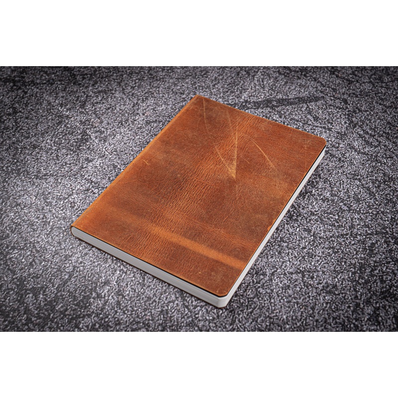 Leather Notebook – Tomoe River Paper – A5 – Crazy Horse Brown