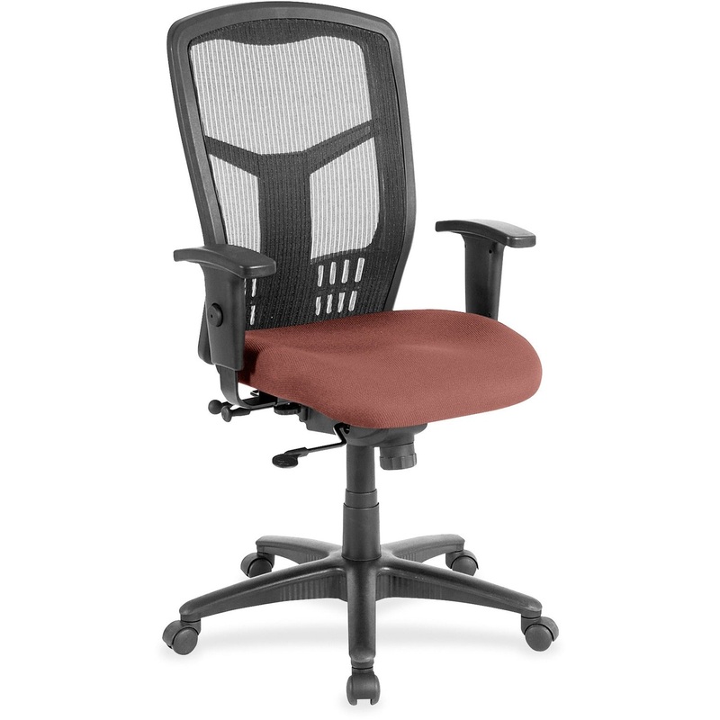 Lorell Executive Mesh High-back Swivel Chair – Dillon Cordovan Seat Color – Vinyl Seat Material – Black Back Color – Mesh Back Material – High Back – Cordovan – Armrest – 1 Each