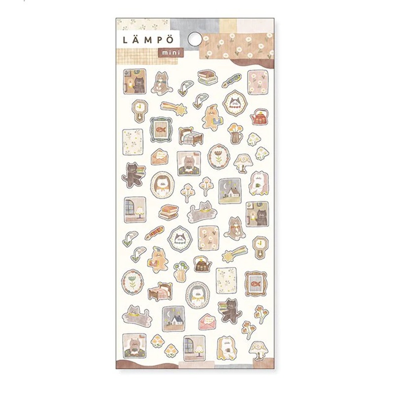 Mind Wave LAMPO Mini Sticker – Cat and Night