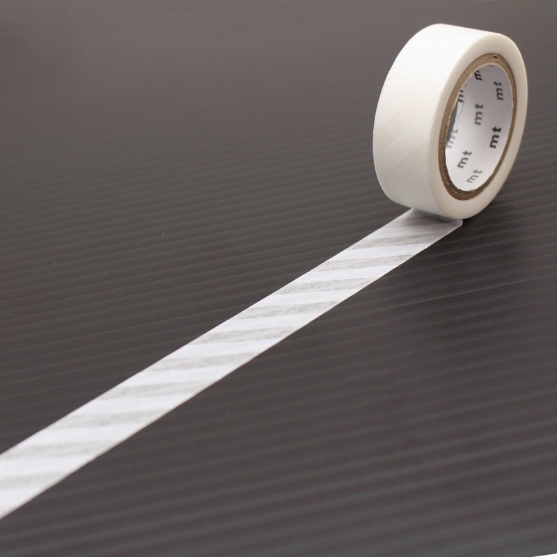 MT Deco Washi Tape Stripe White