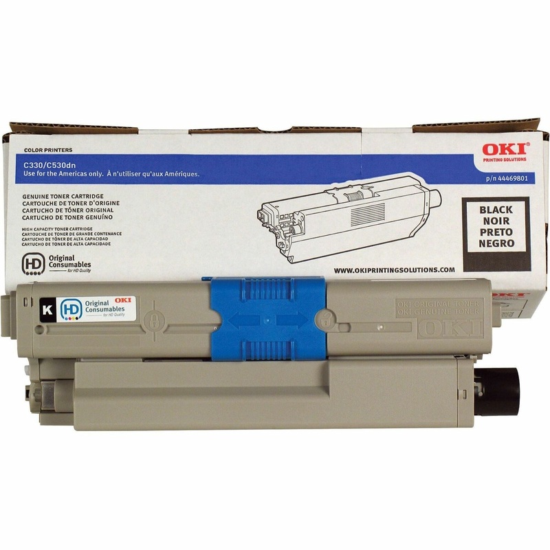 Oki Original LED Toner Cartridge – Black – 1 Each – 3500 Pages