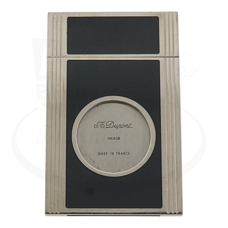 Preowned Vintage S.T. Dupont Black Lacquer & Palladium Guillotine Cigar Cutter, Dupont-25