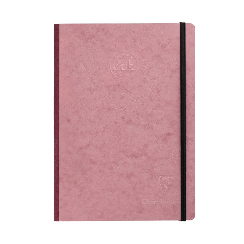 Clairefontaine Basic Clothbound A5 Notebook – Rose, Dot Grid