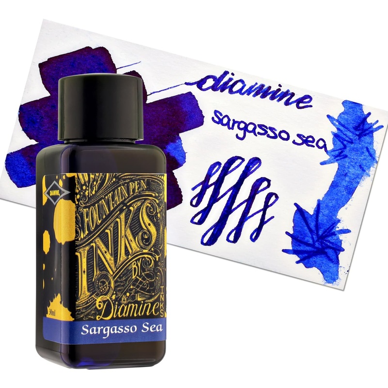 Diamine Bottled Ink in Sargasso Sea Blue 80ml