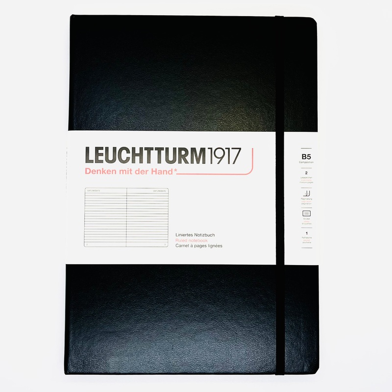 Leuchtturm1917 Composition B5 Hardcover Notebook Ruled Black