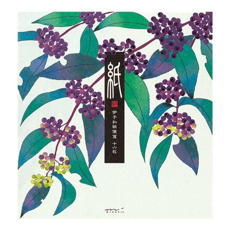 Midori Four Designs Letterpad – Japanese Beauty Berry (Foil Stamping)