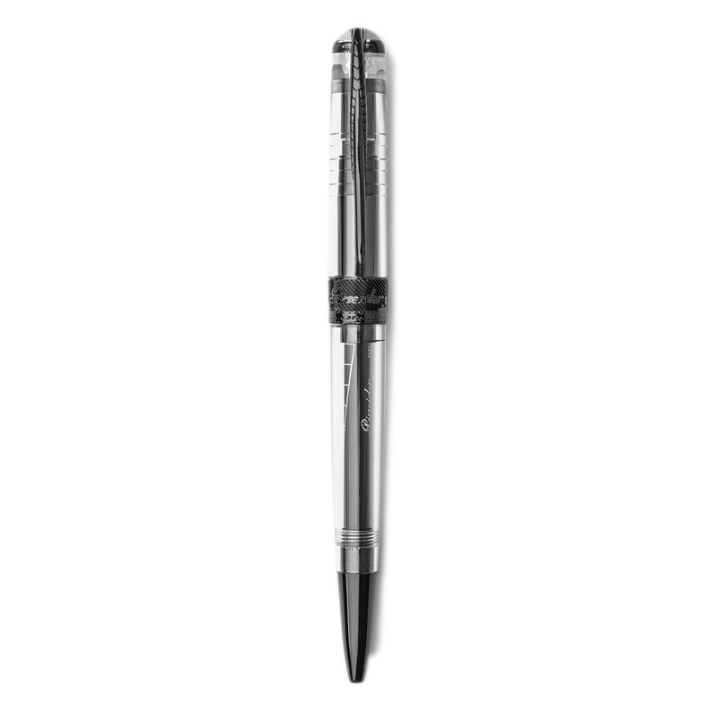 Pineider Avatar UR Demo Black Trim Ballpoint, Clear