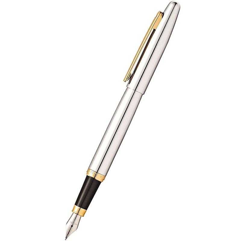 Sheaffer VFM Fountain Pen – Chrome – Gold Trim Fine