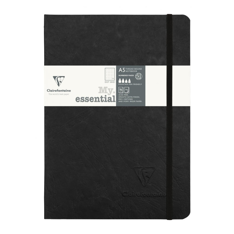 Clairefontaine My Essential A5 Notebook- Black Dot