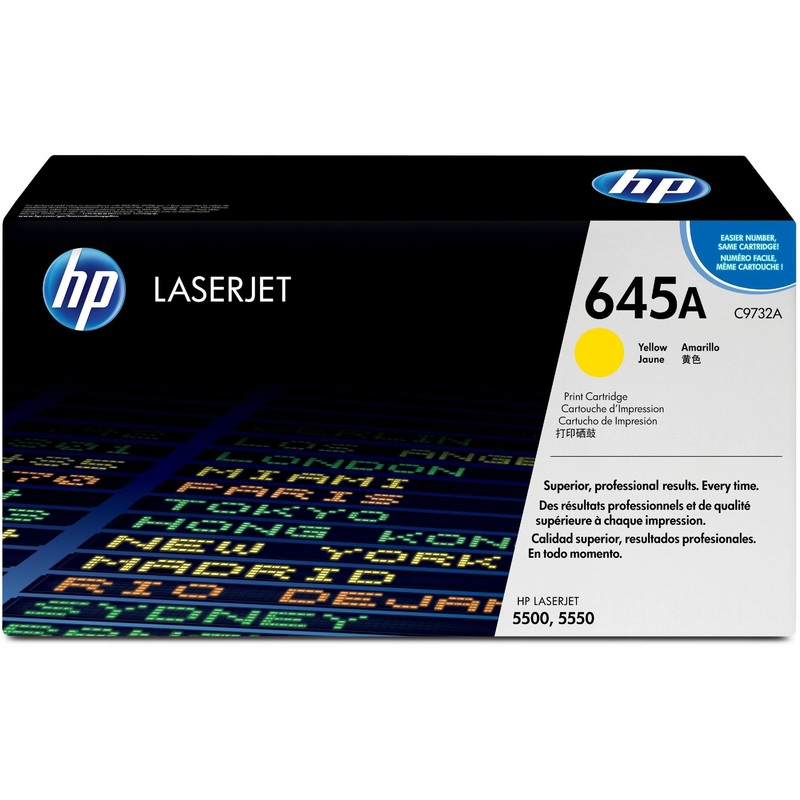 HP 645A (C9732A) Original Laser Toner Cartridge – Single Pack – Yellow – 1 Each – 12000 Pages
