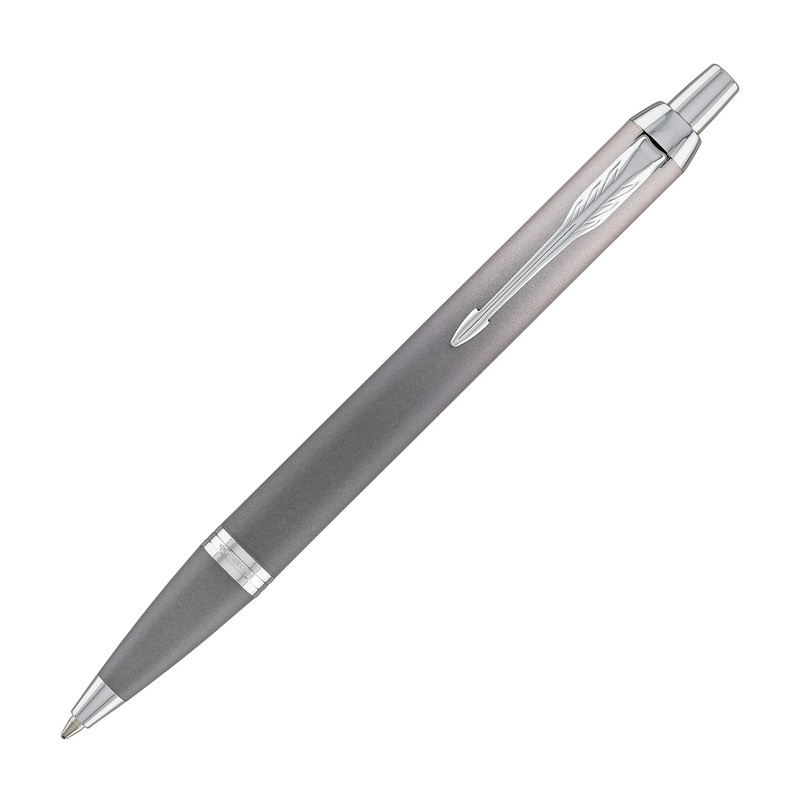 Parker IM Writing Rituals Ballpoint Pen in Grey with Chrome Trim