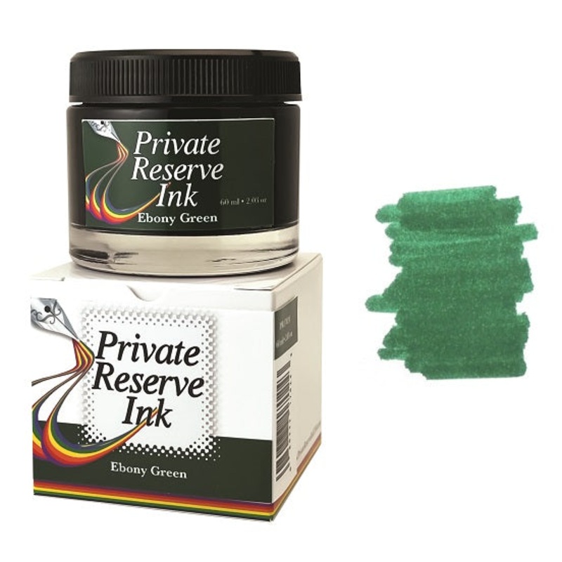 Private Reserve Fountain Pen Ink Bottle, 60ml, Ebony Green