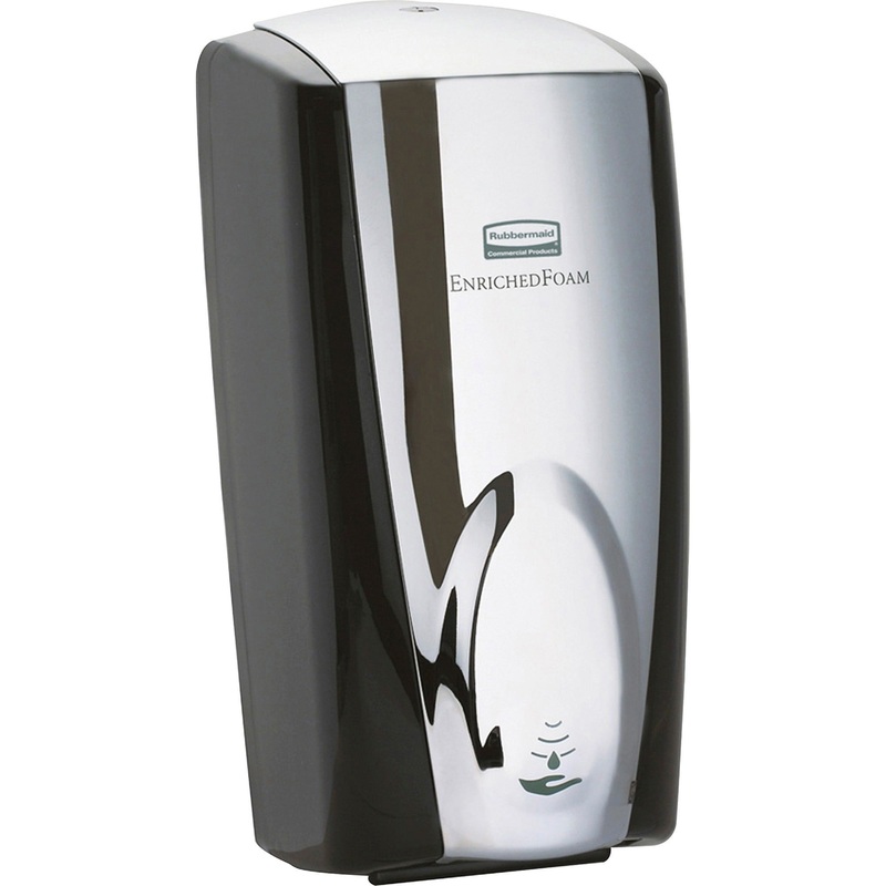 Rubbermaid Commercial Touch-free Auto Foam Dispenser – Automatic – Black, Chrome – 10 / Carton