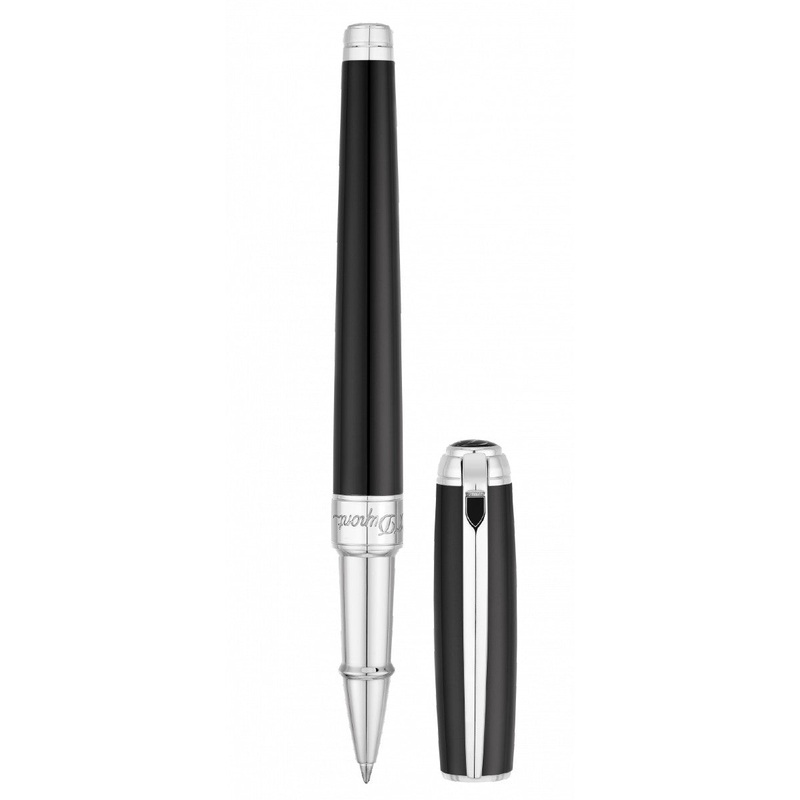 S.T. Dupont Line D Medium Rollerball Pen – Black & Palladium