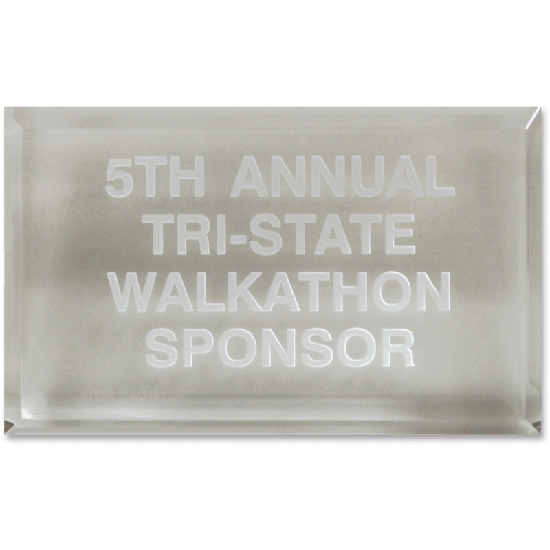 Xstamper Trinity Paperweight Acrylic Award – 4″ Width x 2.2″ Length – Laser Compatible – Assorted – Acrylic – 1 Each