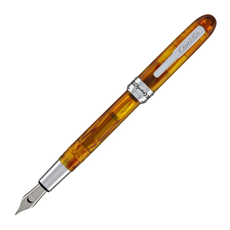 Conklin Symetrik Fountain Pen in Precious Amber Omniflex