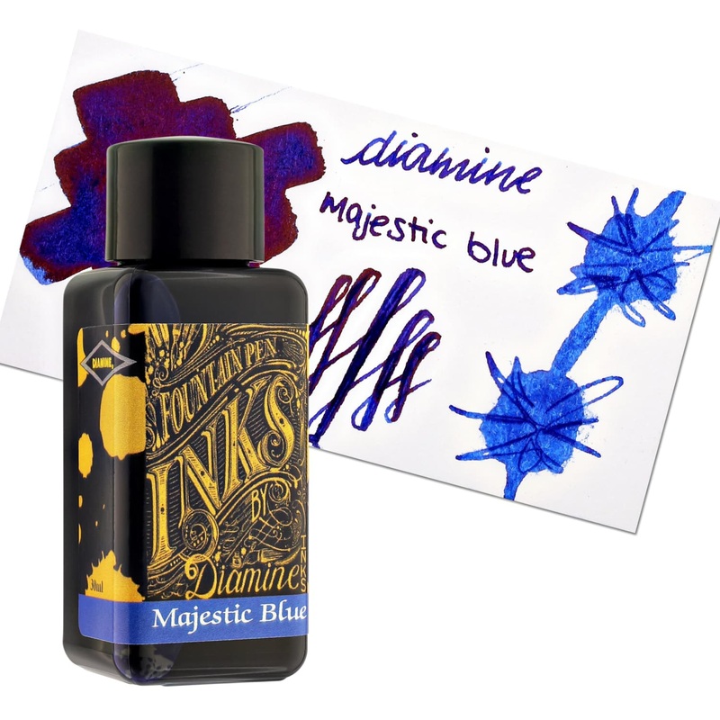 Diamine Bottled Ink and Cartridges in Majestic Blue Cartridges