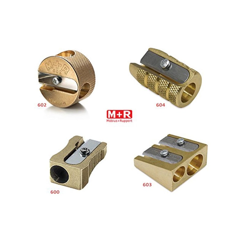 Mobius & Ruppert Pencil Sharpeners in Brass – Set of 4 Styles