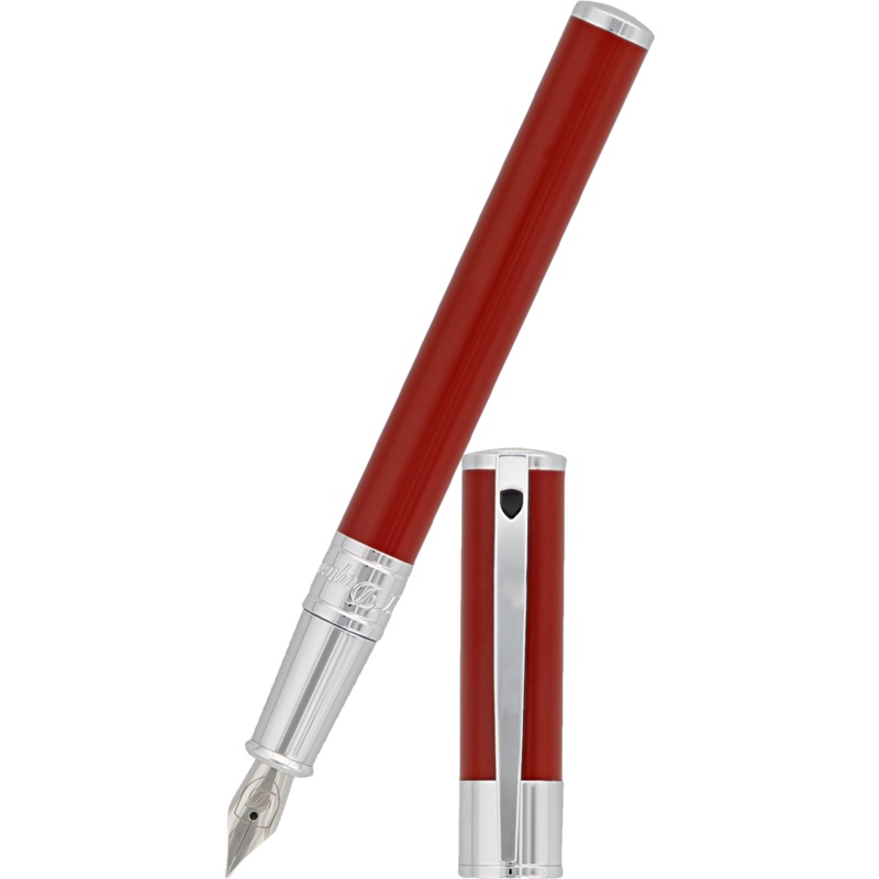 S T Dupont D-Initial Fountain Pen – Scarlet Red Medium