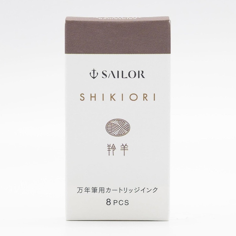 Sailor Four Seasons Shikiori Ink Cartridges in Kamoshika (Sepia-Brown) Pack of 8